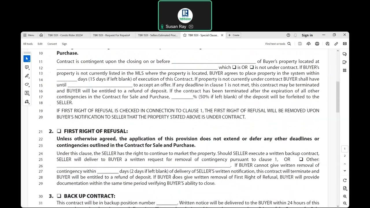 Special Clause Addendum, Revised Sept. 2023 YouTube