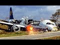 Airbus a320 crashes after landing  disaster in europe  lufthansa flight 2904  4k