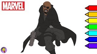 Marvel Avengers Coloring Book Nick Fury Coloring Page Marvel Superhero Coloring Book Page