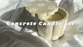 Concrete Candle Jar DIY | Make a concrete candle with me!