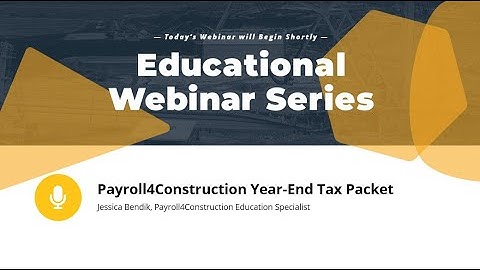 Training Webinar | P4C | Year-End Tax Packet Webinar | Nov 13, 2025