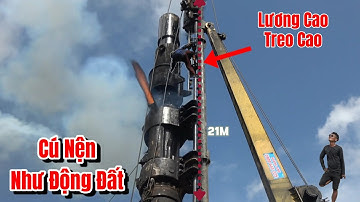 Cả Làng Run Chấn,Khi Búa Đóng Cừ Này Hoạt Động.Cọc 40 Xuống Trong Nháy Mắt