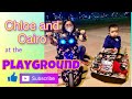 Fun activities for kids at an outdoor playground  chloe and cairo