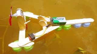 How to make a electric motor boat - toy motor boat diy