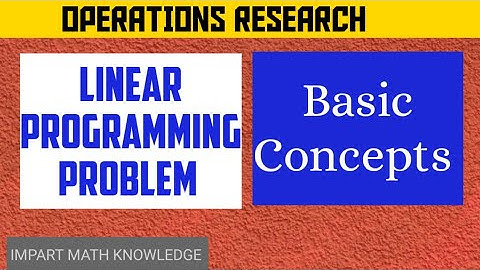 LINEAR PROGRAMMING PROBLEM//OPERATIONS RESEARCH- Lec-1 /LPP  Basic Concepts//MBA//MCA//B.Com//BBA