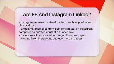 Are FB And Instagram Linked? - Everyday-Networking