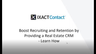 Boost Recruiting and Retention by Providing a Real Estate CRM- Learn How