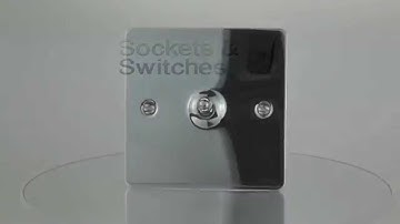 Square Polished Chrome Sockets and Switches