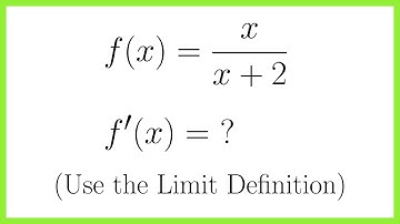 The Limit Definition of the Derivative on a Rational Function