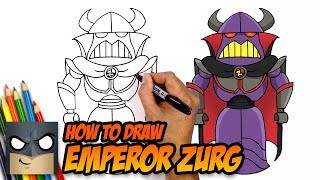 how to draw emperor zurg toy story step by step tutorial