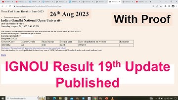 😍[New Update] IGNOU JUNE 2023 Exam Result 19th  Update Published (With Proof)| important information
