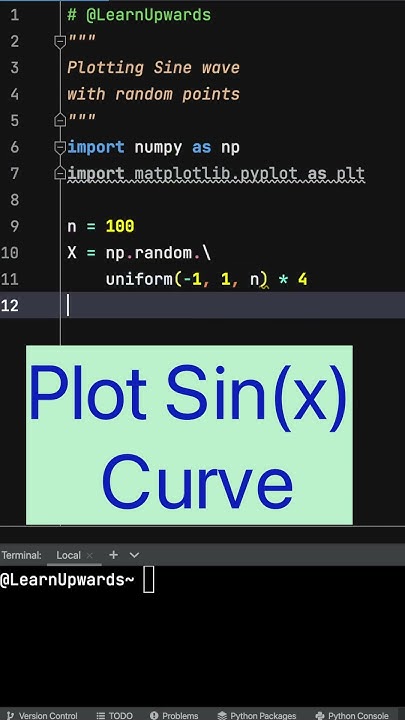 Python Tutorial: Plot a Sine Wave with 3 Lines of Code - YouTube