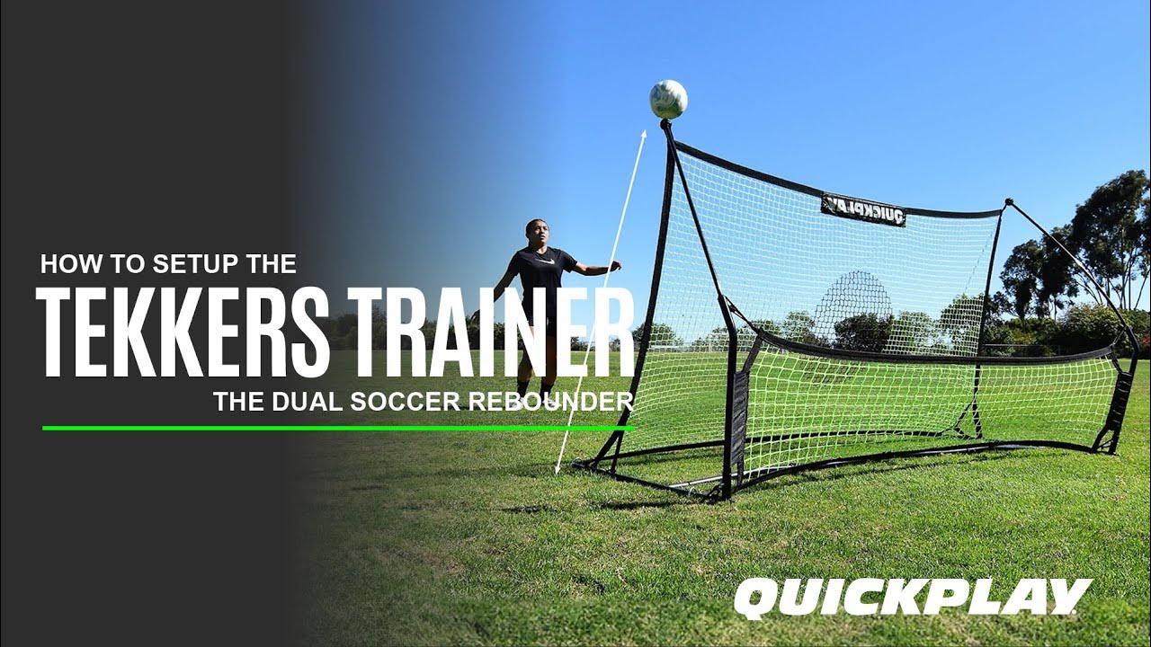 HOW TO Setup the QUICKPLAY TEKKERS TRAINER Dual Net Rebounder YouTube