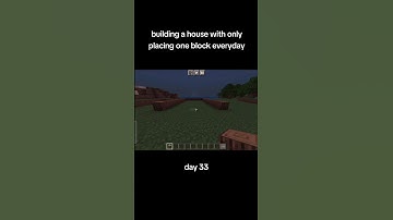 building a house with only placing one block everyday (day 33) #minecraft #minecraftbuilding #mcpe