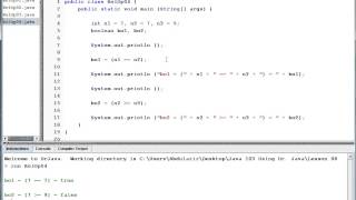 Java Level 1 Using Dr  Java Lesson 08   Relative And Contional Operators