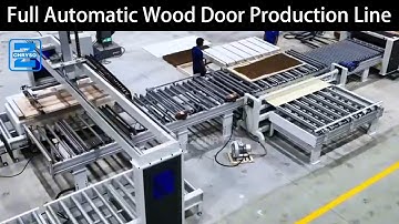 Full Automatic Wood Door Production Line With Gantry Loading and Unloading