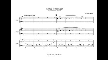 Dance of the Deer:  3-part harp ensemble by Stephen Dunstone