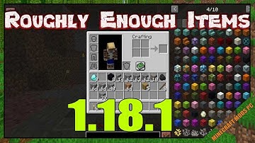 Roughly Enough Items (REI) Mod 1.18.1 & How To Install for Minecraft