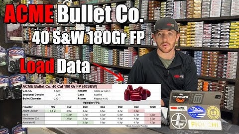 ACME Bullet Co. .40 S&W Load Data – 180gr FP