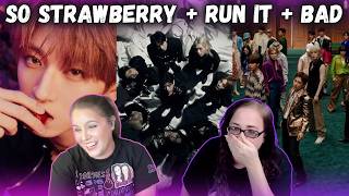 ATEEZ 'BAD' +Stray  Kids "RUN IT" +MAZZEL  / So Strawberry MV } K-Cord Girls Reaction