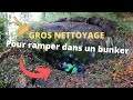 Nettoyage pour ramper dans un blockhaus cach