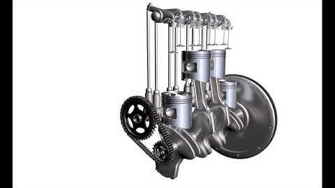 3D engine video - 4 cylinder OHV