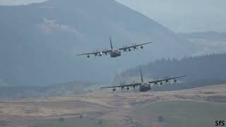 Mach loop LFA07 - Close Formation U.S Air Force Hercules Low Level  3 Passes 28\/04\/22 [4k]