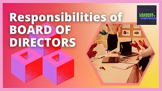 Responsibilities Of Board Of Directors