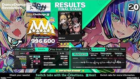【DDR WORLD】ZODIARK - 迷宮のロンド [CSP Lv.18] - FlareEX pass
