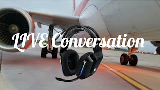 Les métiers àl'aéroport.Casque Anglais( Headset in English Live Conversation)