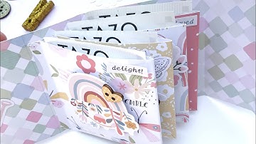 Mini Album Full of Pockets & New Binding Tutorial Tea Swap Ideas