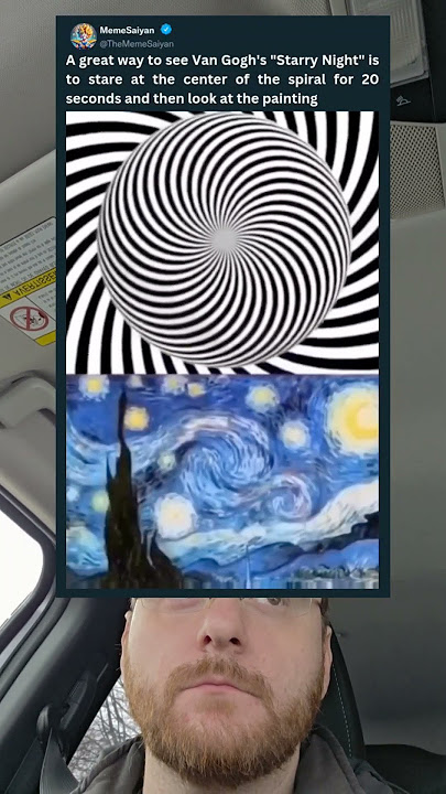 A great way to see Van Gogh's 'Starry Night' is to stare at the center of the spiral for 20 seconds
