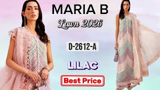 Maria B Lawn 2026 D 2612 B Lilac New Arrivals