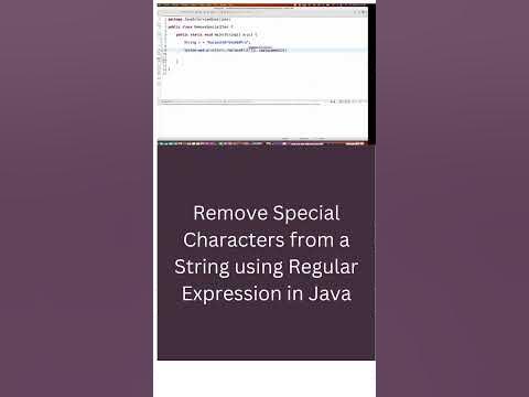 Remove Special Characters from a String using Regular Expression in ...