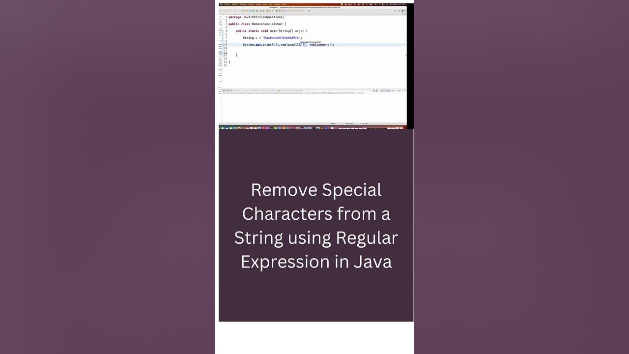 Remove Special Characters from a String using Regular Expression in ...