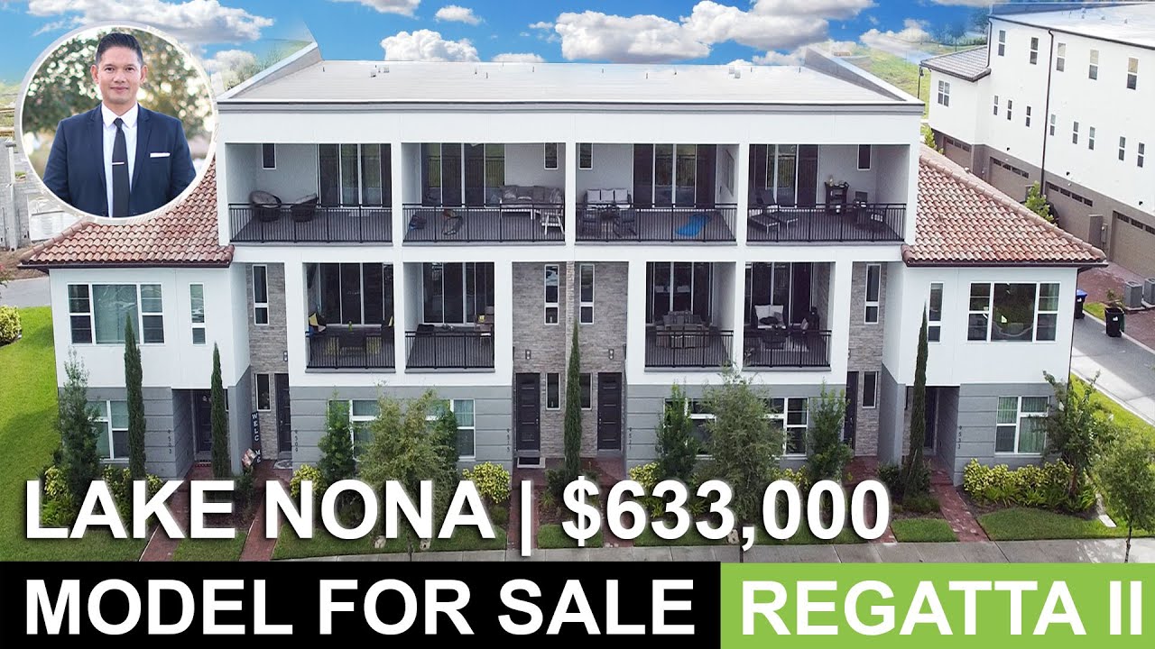 Lake Nona Luxury Townhome  Model For Sale | $633,000 w Furniture | Regatta II | Orlando Realtor