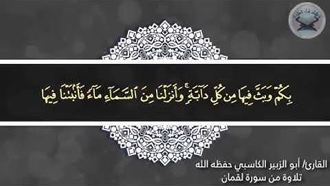 سورة لقمان كاملة صلاة التراويح 27 رمضان 1440هـ.  بصوت الشيخ / أبو الزبير الكاسبي حفظه الله