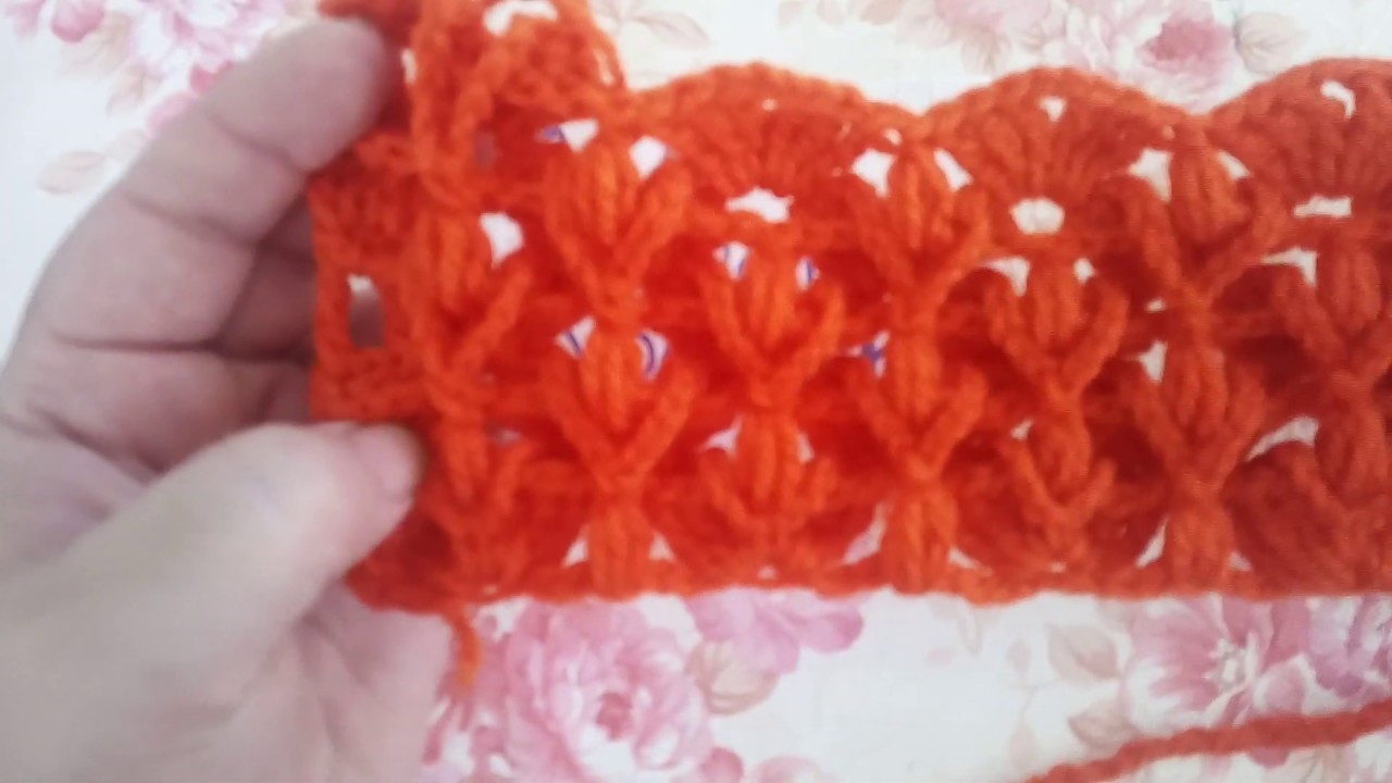 Πλεκτο σκεδιο για κασκόλ 3D tutorial ξεχωριστό κασκόλ με βελονάκι ..  crochet shawl tutorial - YouTube