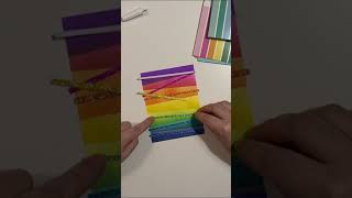 Rainbow Ink Blended Hello Card with Butterflies