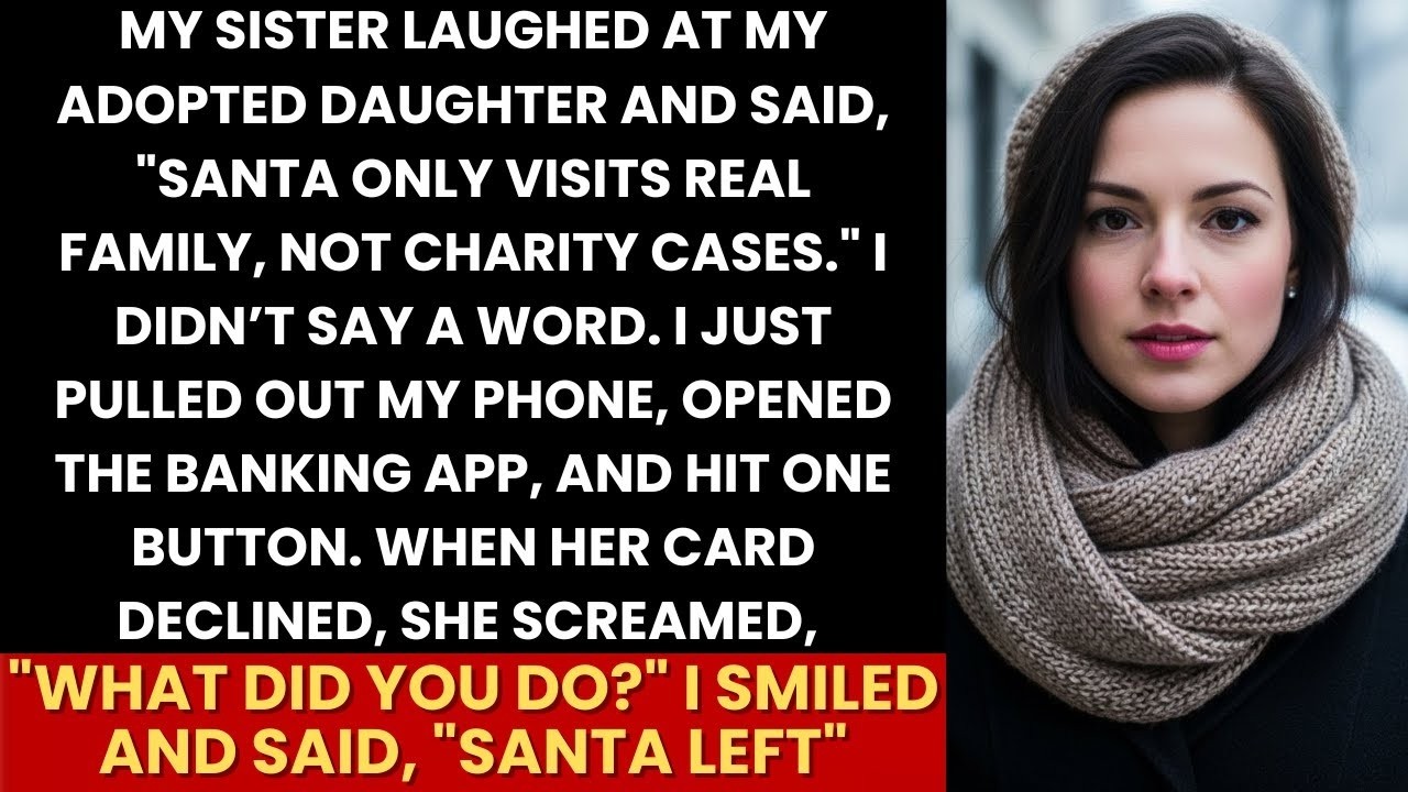 “Santa Only Visits Real Family,” My Sister Said—I Answered, “Perfect. He Just Emptied Your Account.”