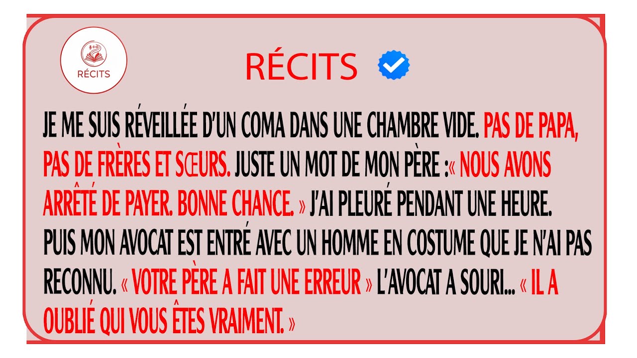 Ma famille m'a abandonné dans le coma avant de découvrir mon secret à 850 millions.