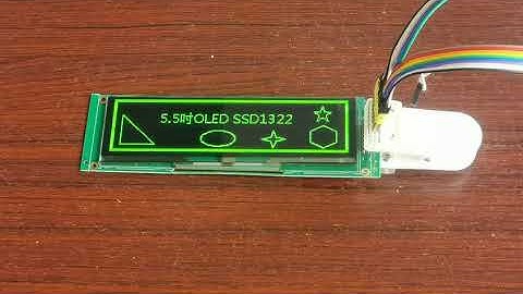 5.5inch PMOLED Screen Monochrome Green Color OLED Display 256*64 Resolution 80cd/m2 SSD1322 Driver