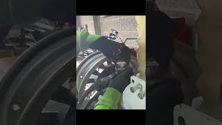 alloy wheel straightening (buckle repair) #bucklerepair #wheelstraightening #rimstraightening