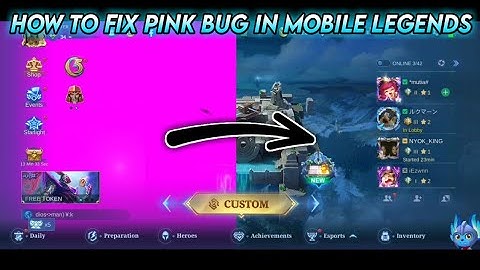 How To Fix Pink Bug In Mobile Legends ! 👽🍼