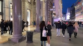 جولة في شوارع مدينة ميلانو إيطاليا على المباشر .. Milano italia by night live