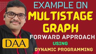 Example on Multistage Graph || Forward approach in Multistage Graph || Dynamic Programming || DAA