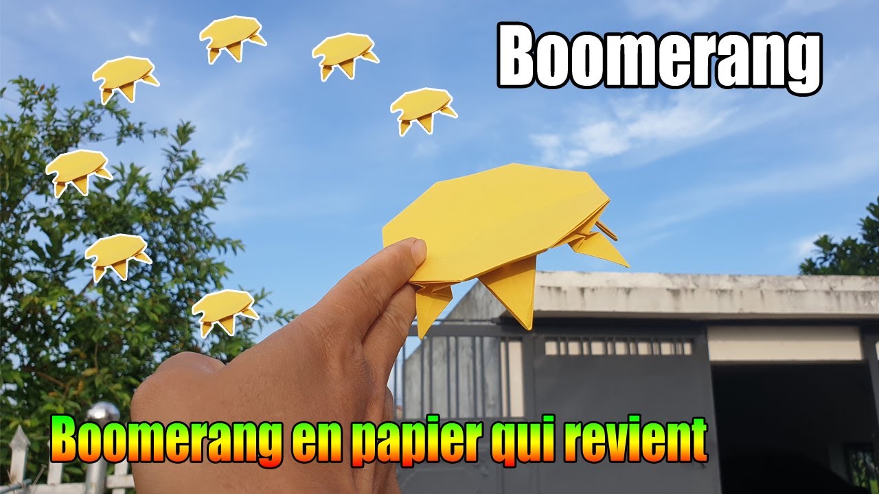 Comment faire un boomerang en papier qui revient, comment faire un frisbee en papier YouTube