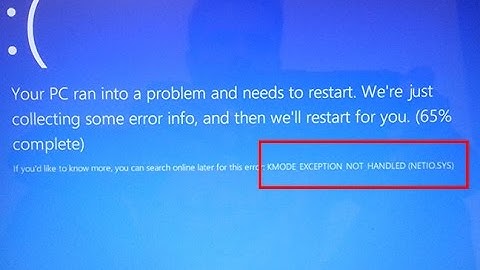 How to fix kmode_exception_not_handled error in windows 10/8.1/8
