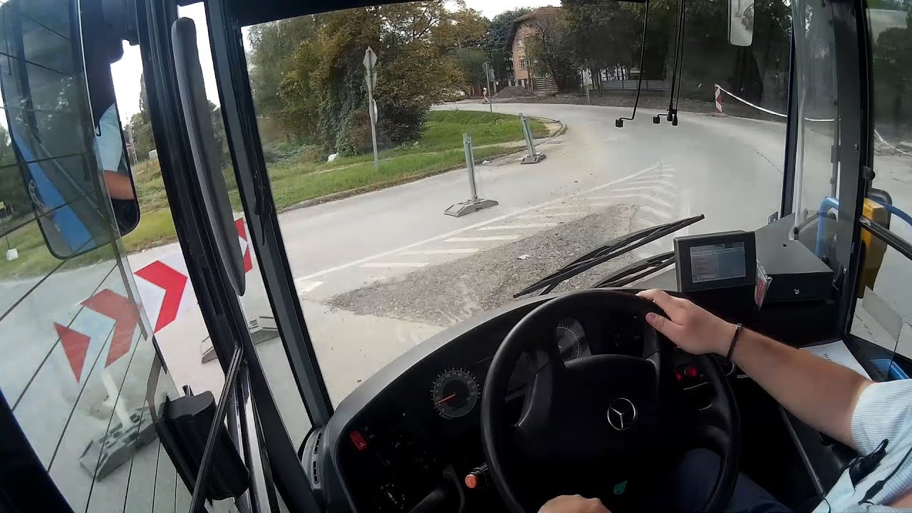 198-as busz BKV. Mercedes Benz Conecto (Cockpit View) Budapest.
