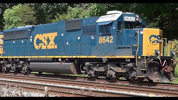 Ex-C&O EMD SD50-2 Leads The CSX Ballast Train